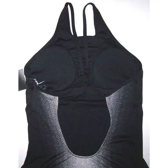 Nike Women Sz M Swimsuit Swimwear Fade Sting 1-Piece Black Wht NESS8300-001 $94 - Picture 7 of 7